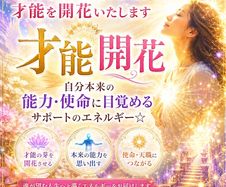 才能開花｜使命に目覚め本来の力を発揮します 10年の実績。眠っていた才能が目覚めるサポート イメージ1