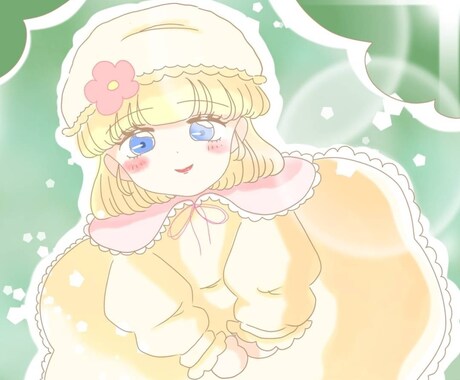 ほんわか女のコのイラストを作成します アイコンにも使用頂けるほんわか女のコのイラスト イメージ2