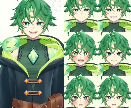配信活動に◎立ち絵・キャラクターデザイン制作します Vtuber・IRIAM・配信活動に◎（男女キャラ対応） イメージ1