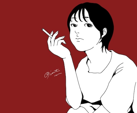 ノスタルジックな雰囲気のオシャレなアイコン描きます どこか切なくて魅力的で目を引くアイコンを制作いたします。 イメージ2