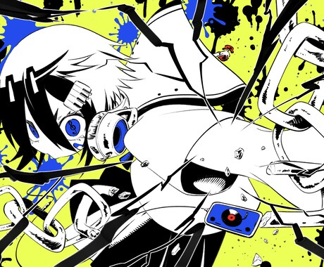 歌ってみたやMVのサムネイルイラストを制作します クール、ポップ、感動的な楽曲イメージを的確に表現します。 イメージ2