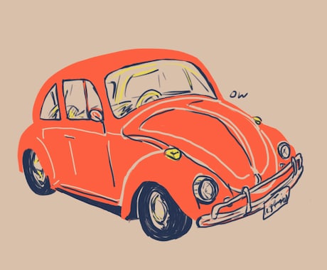 お気に入りの車をアート風スケッチにします 飾ったりプレゼントとしてオシャレな車のイラスト イメージ2