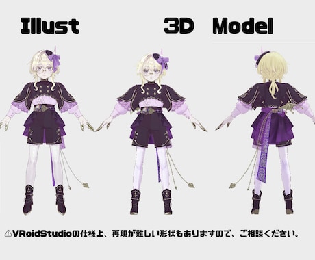 VRoidであなたの理想のキャラをつくります あなた専用の手描きテクスチャで近くで見ても美麗な仕上がり イメージ2