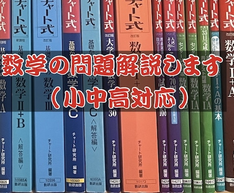 数学の問題を丁寧に分かりやすく解説します 数学のことならなんでもお任せ！数学専攻が丁寧に指導します。 イメージ1
