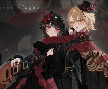 歌ってみた・MV・サムネ等の一枚絵を描きます フリルやレースに特化したゴシック・ロリータなイラストが得意 イメージ2