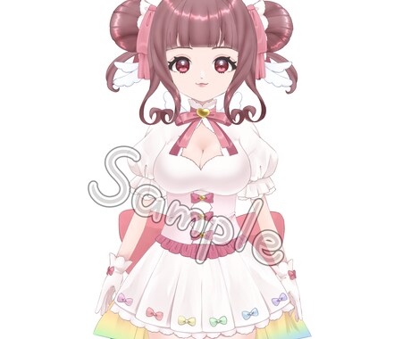 Vtuberパーツ分けイラスト、キャラデザ描きます ✴︎ラフ提案、修正回数無制限✴︎理想のキャラをあなたに！ イメージ2