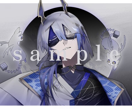 クール系の一枚絵 制作いたします SNSアイコンや動画のサムネ、立ち絵にお使いいただけます イメージ2
