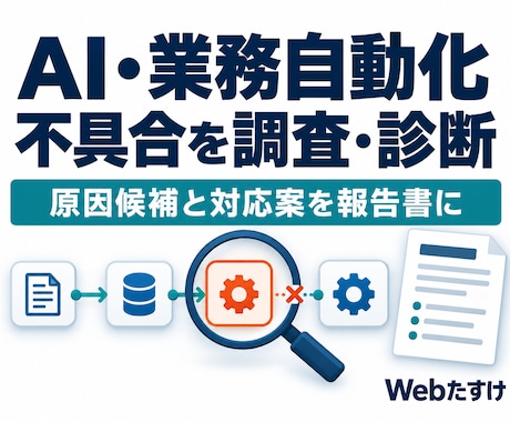 AI・業務自動化の不具合を調査・診断します イメージ1