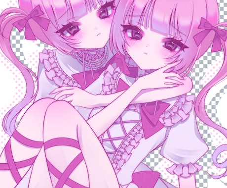 一枚絵、アイコン、ヘッダーお描きします ♡一枚絵やSNSで使用できる可愛いアイコンなどを制作します♡ イメージ2