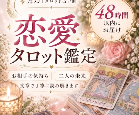 恋愛の迷いをタロットで丁寧に読み解きます お相手の気持ちや二人の未来を丁寧に読み解きます イメージ1