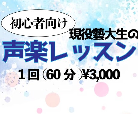 初心者向け！声楽＋ミュージカルレッスンします 基礎からしっかり丁寧なレッスンを心がけています！ イメージ1