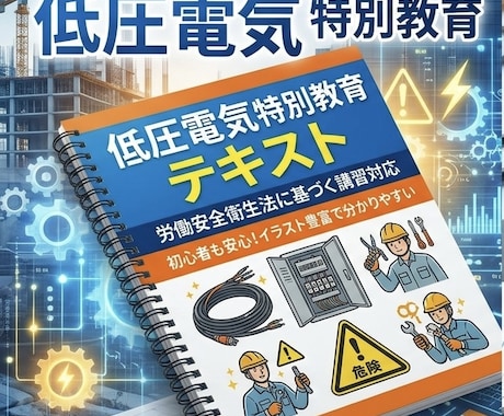 低圧電気特別教育テキスト・スライド資料作成します 労働安全衛生法に基づく特別教育に完全対応！社内研修の内製化に イメージ1