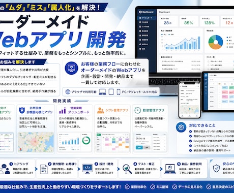 Webアプリ開発します 介護施設・医療・営業現場での開発実績多数 イメージ1