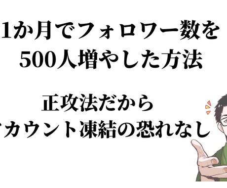 フォロワーを１か月で500人増やした方法教えます 【１週間無制限コンサル付き】フォロワー数UPしませんか？ イメージ2