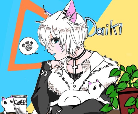 単語に合わてオリジナルキャラクターの１枚絵描きます ３単語から連想されたオリジナルキャラクターを描きます！ イメージ2