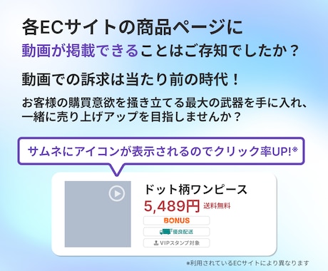 EC・SNS・広告用に使える商品PR動画作成します 〜AIを活用して短尺動画を低コストで制作〜 イメージ2