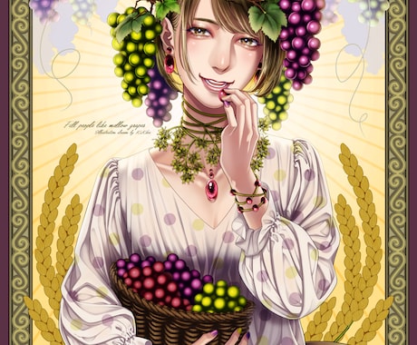 丁寧で美しい✨装飾的でオシャレな一枚絵描きます スピードよりクオリティー重視の方へ イメージ1