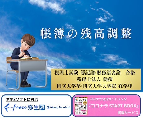 帳簿の残高調整行います 迅速、確実な実力！税理士法人勤務/税理士試験2科目合格 イメージ1