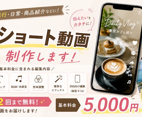 SNSショート動画を編集します TikTok・Instagramリールなど対応 イメージ1
