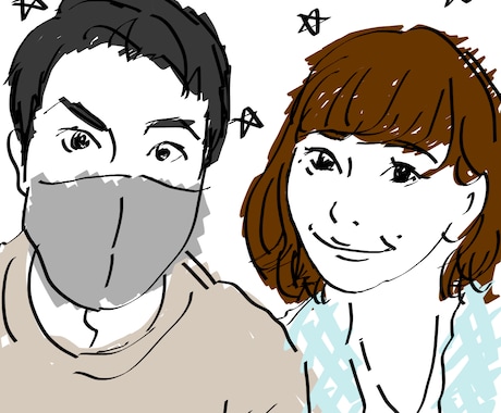 ちょうどいいラフな似顔絵描きます SNSアイコンや記念日に、ちょうど良く盛るラフな似顔絵 イメージ2