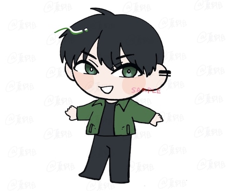 あなたのオリキャラ、ちびキャライラストにします アイコンなどに使える可愛らしいちびキャライラストを描きます！ イメージ2