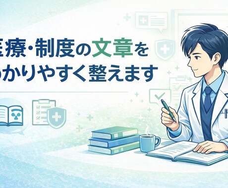 医療現場経験者が医療文章をわかりやすく整えます 医療現場と医療系企業、両方の経験で読み手目線に整えます イメージ1