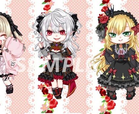 かわいいミニキャライラスト作成します キラキラかわいいイラストを作成します。 イメージ1