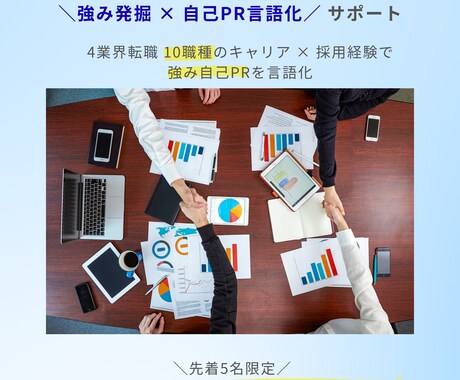 40～50代の転職、職務経歴書作成サポートします 4業界転職10職種のキャリア×人事経験で強み自己PRを言語化 イメージ1