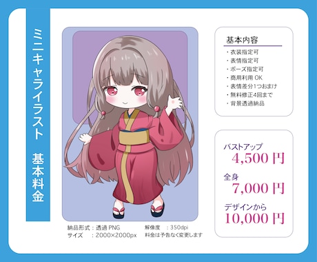 落ち着いたテイストなミニキャラクターを制作します 商用利用可！配信サムネや動画やSNSの挿絵に！ イメージ2