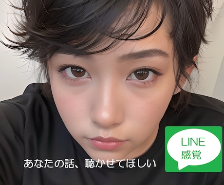 1時間！LINE感覚であなたのお話いっぱい聴きます 通話が苦手でも安心してください、即レスで対応します☆ イメージ1