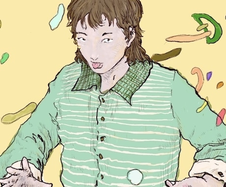 個性的な絵柄で目を惹く人物イラストを描きます アイコンや壁紙用に現役美大生のイラストはいかがですか? イメージ1