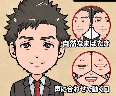 配信アバター（アニスタ）用のイラストを作成します カメラ不要の簡単配信！アニスタ用イラストのセットです イメージ2