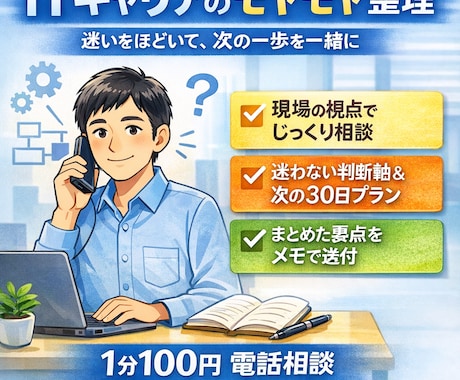 ITキャリアのモヤモヤを整理します 迷いをほどいて、次の一手を一緒に イメージ1
