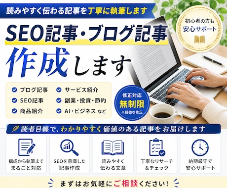 SEO記事・ブログ記事を作成します イメージ1
