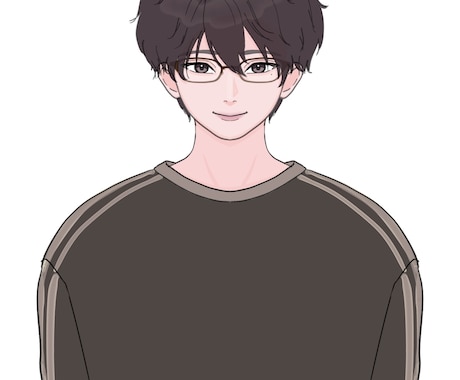 男性のアイコンや一枚絵を描きます ラフ&修正無制限です。ご本人に似せることも可能です。 イメージ1