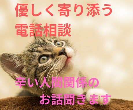 電話でスッキリ解決！お悩みお聞きします 霊視はできませんが、寄り添う優しいアドバイスで癒しを。 イメージ1