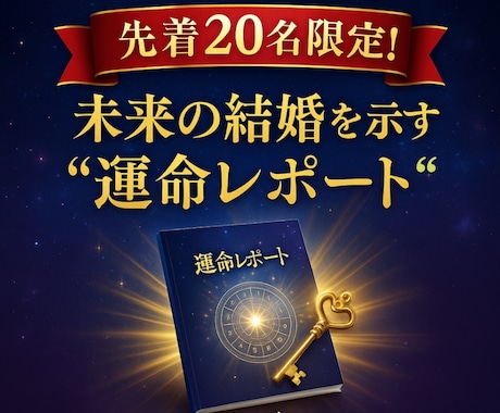 先着20名様！あなたの婚期と運命の人を占います 短縮版なのに鳥肌、完全版ではさらにすべてが繋がる イメージ1