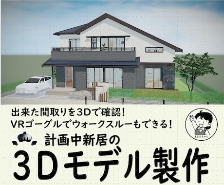 その間取り図を3Dのモデルハウスにします イメージ1