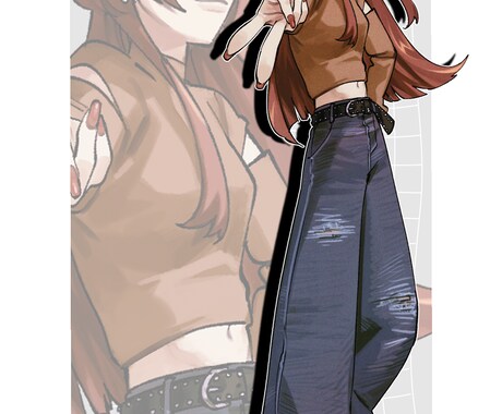 ゲーム・TRPG立ち絵イラストを描きます 色味を抑えてすっきりした印象のイラストを描くのが得意です！ イメージ2