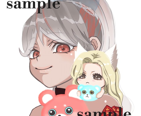 デフォルメイラスト作成いたします snsなどのアイコン用デフォルメイラスト イメージ2