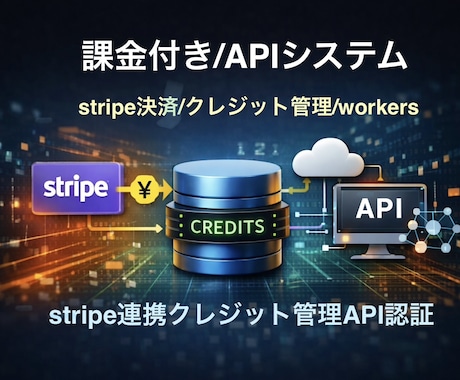 エンジニア向けシステムプログラムセット提供します Stripe連携・クレジット管理・API対応 イメージ1