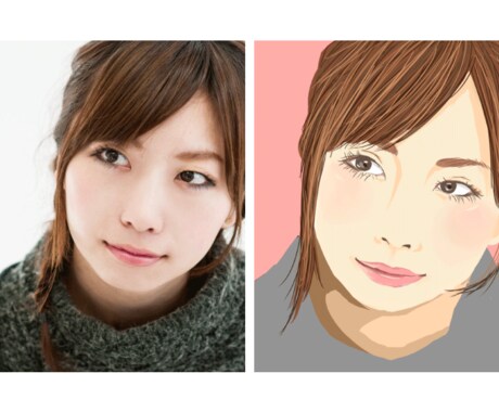 手軽に♪写真1枚でOK！写真そのままイラスト・似顔絵  イメージ2