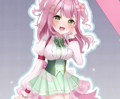 VTuber/Vライバーさんのキービジュ制作します 【キュートで動きのある全身イラストが欲しい方へ！】 イメージ1
