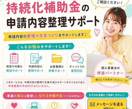 持続化補助金｜申請サポート・事業計画書を整理します イメージ1