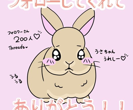 ありがとうを伝えるイラストを描きます 〇〇記念に感謝を伝えるイラストを作りませんか? イメージ2