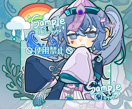 かわいい背景付きデフォルキャラクター制作します ＊SNS・プレゼントにおすすめ！ イメージ1