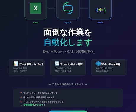 Python/GASで面倒な作業を自動化します 毎日の手作業、そろそろ卒業しませんか？ イメージ1