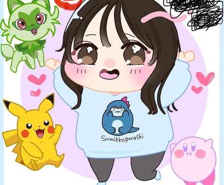アイコン・動画のサムネ絵やお子さんの似顔絵描きます あなただけのかわいい1枚をお届けします！ イメージ2