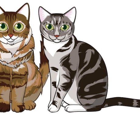 猫のデジタル似顔イラストをあすたのタッチで描きます スタジオあすたの「そこそこリアルタッチ」は猫好きの方向けです イメージ1