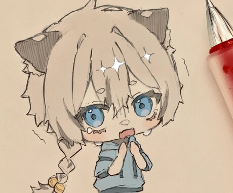 アナログの温かみがあるSDイラストをお描きします お手軽なオリジナルSDイラストをお求めの方へ イメージ2